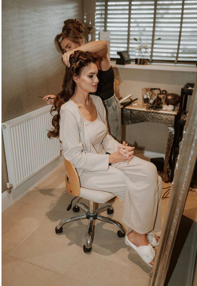 Styled bridal hair finish by Loved Up by Lucie